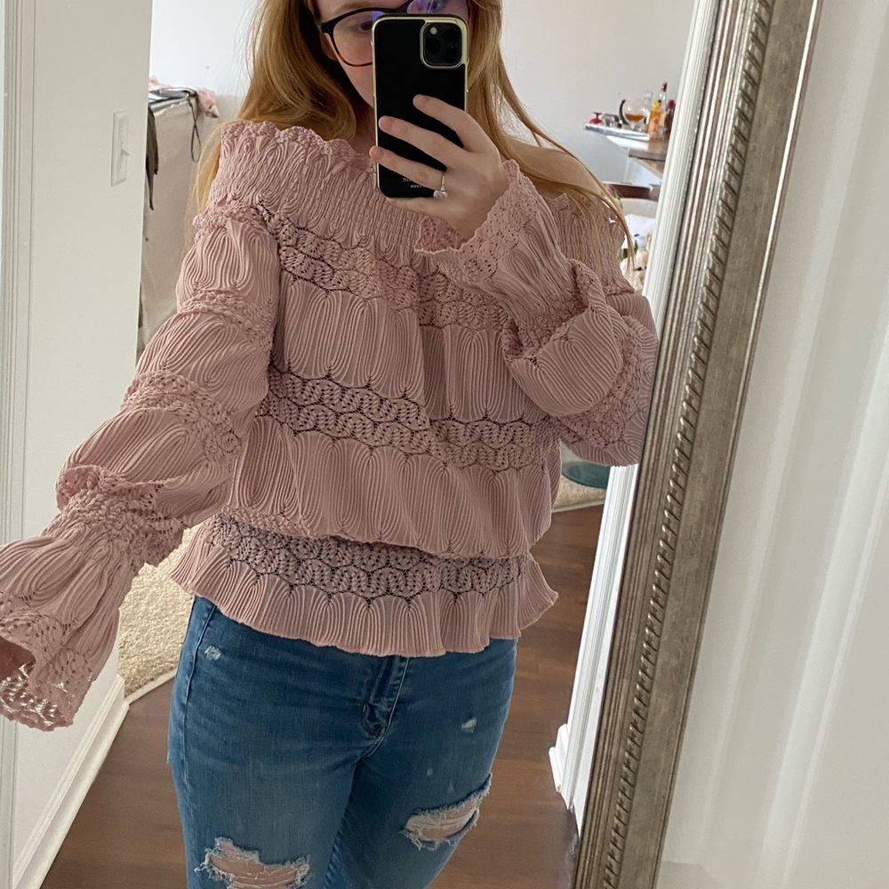NB Pink Boho statement blouse